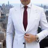 Dark Red Necktie With Red Crosses