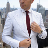 Dark Red Necktie With Red Crosses