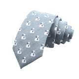 Gray White Money Bag Necktie
