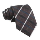 Brown White Plaid Necktie
