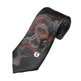 Black Red Dragon Necktie