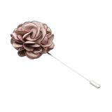 Brown Brown Floral Lapel Pin