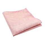Coral Pink Solid Pocket Square