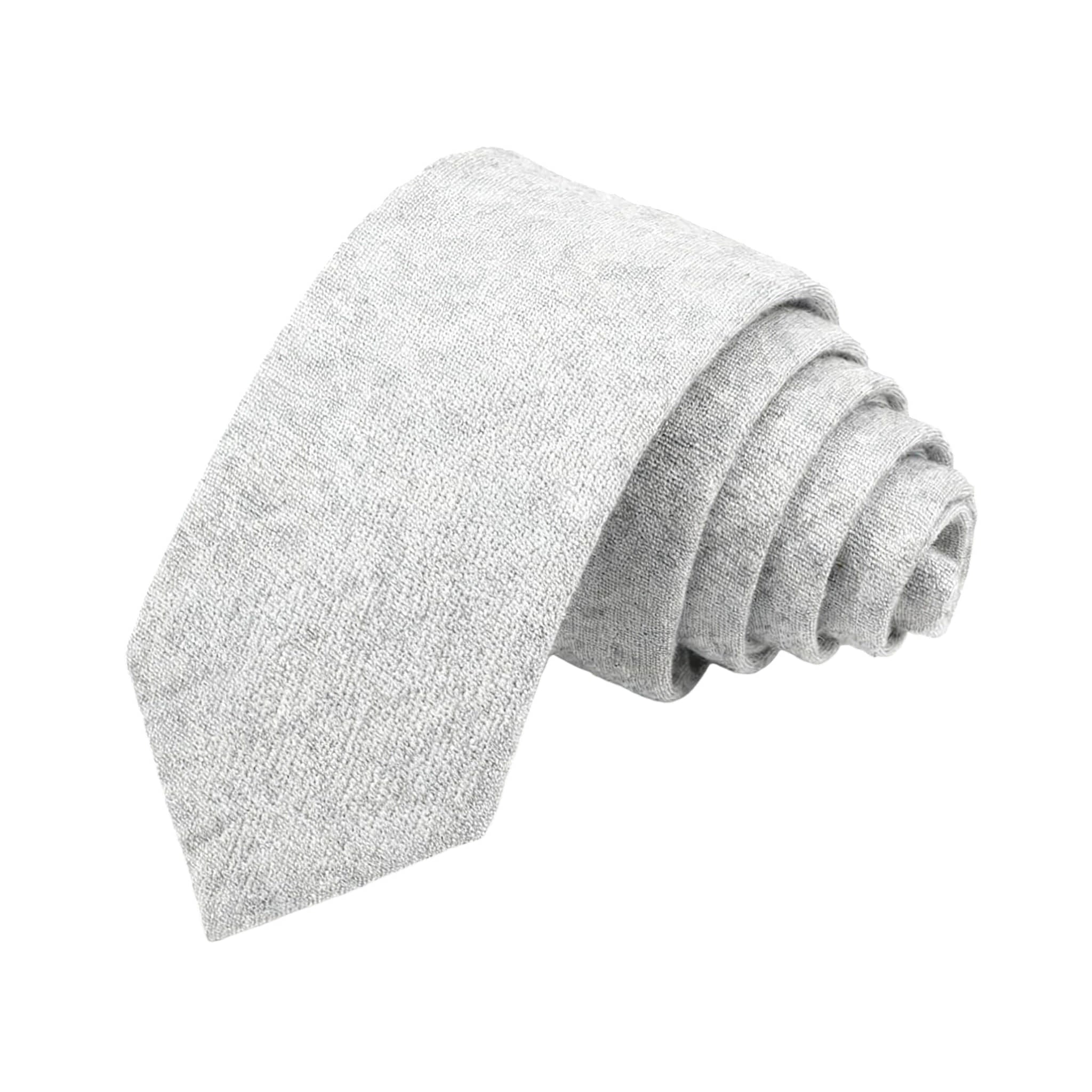 Light Gray Solid Necktie
