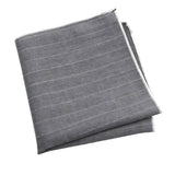 Gray White Striped Pocket Square