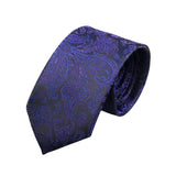 Silver Blue Paisley Necktie