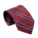 Maroon Blue Striped Necktie