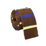 Brown Yellow Striped Necktie