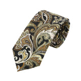 Black Gold Paisley Necktie