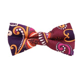 Black Multicolor Paisley Bow Tie