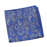 Blue White Paisley Pocket Square