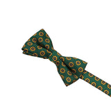 Green Gold Floral Bowtie