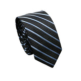 Black Blue Striped Necktie