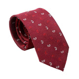 Burgundy White Paisley Necktie