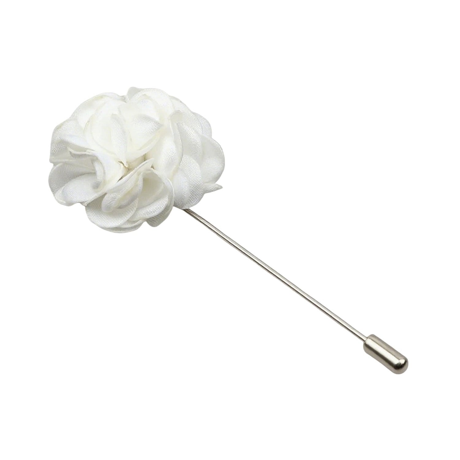 White White Floral Lapel Pin