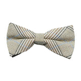 Brown Blue Plaid Bowtie