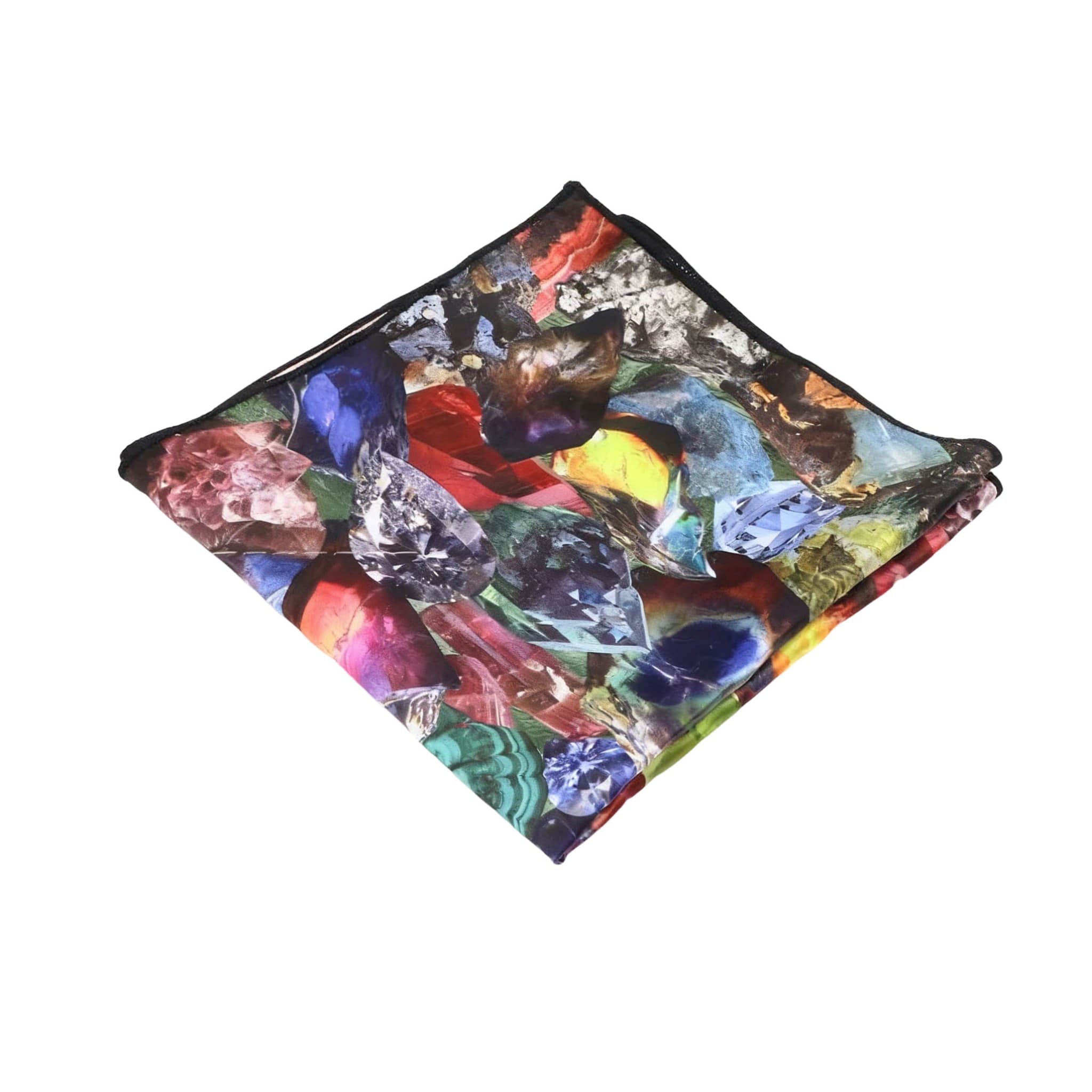 Multicolor Blue Gemstone Pocket Square