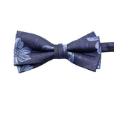 Navy Blue Blue Floral Bowtie