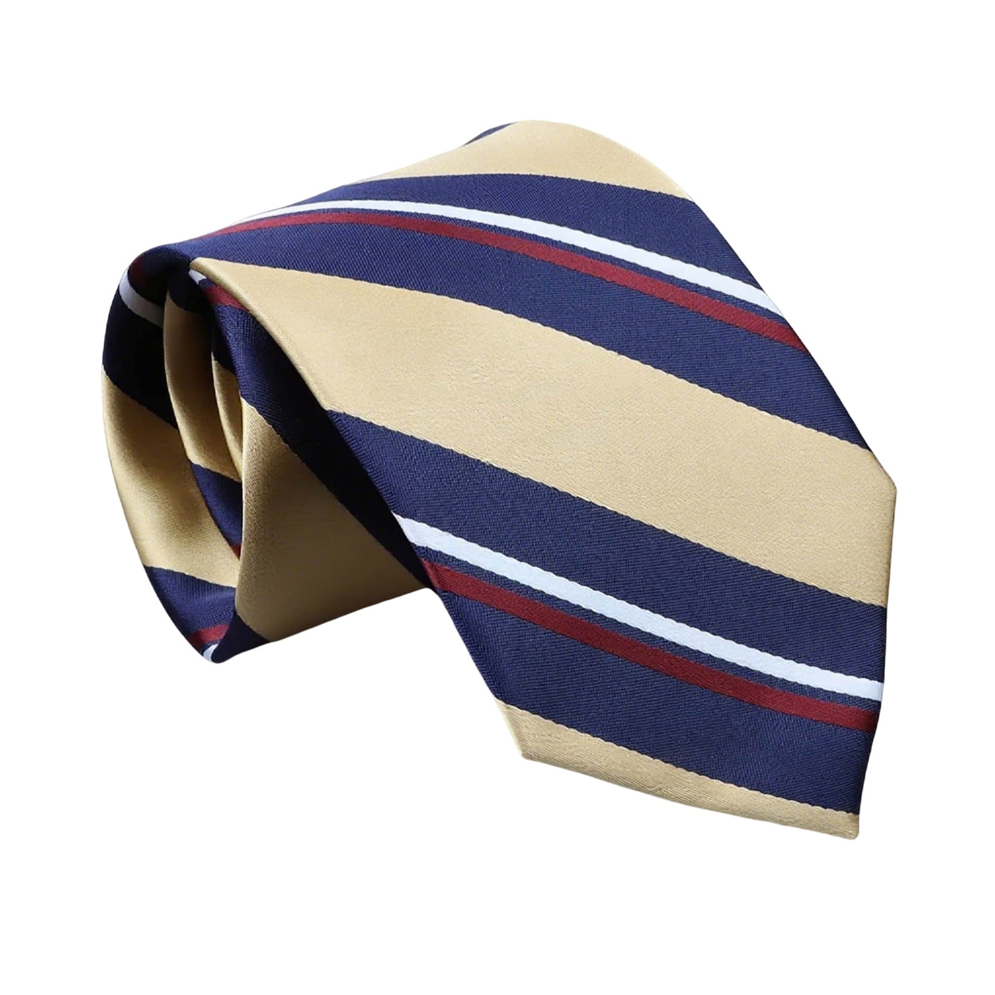 Gold Navy Striped Necktie