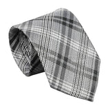 Gray Black Plaid Necktie