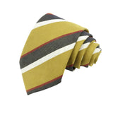 Olive Green White Striped Necktie