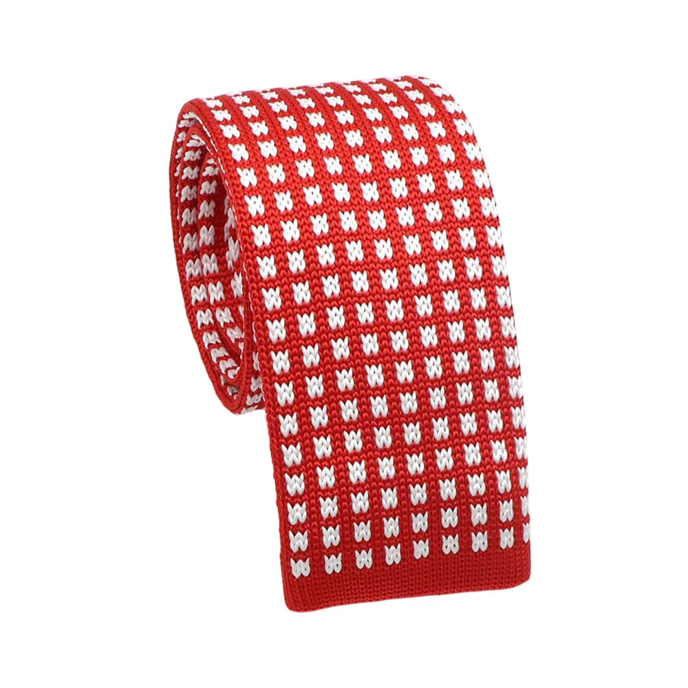 Red White Dotted Necktie