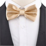 ZONFAZ Silk Solid Color Bowtie for Men Classical Formal Casual Wedding Business Bow Tie