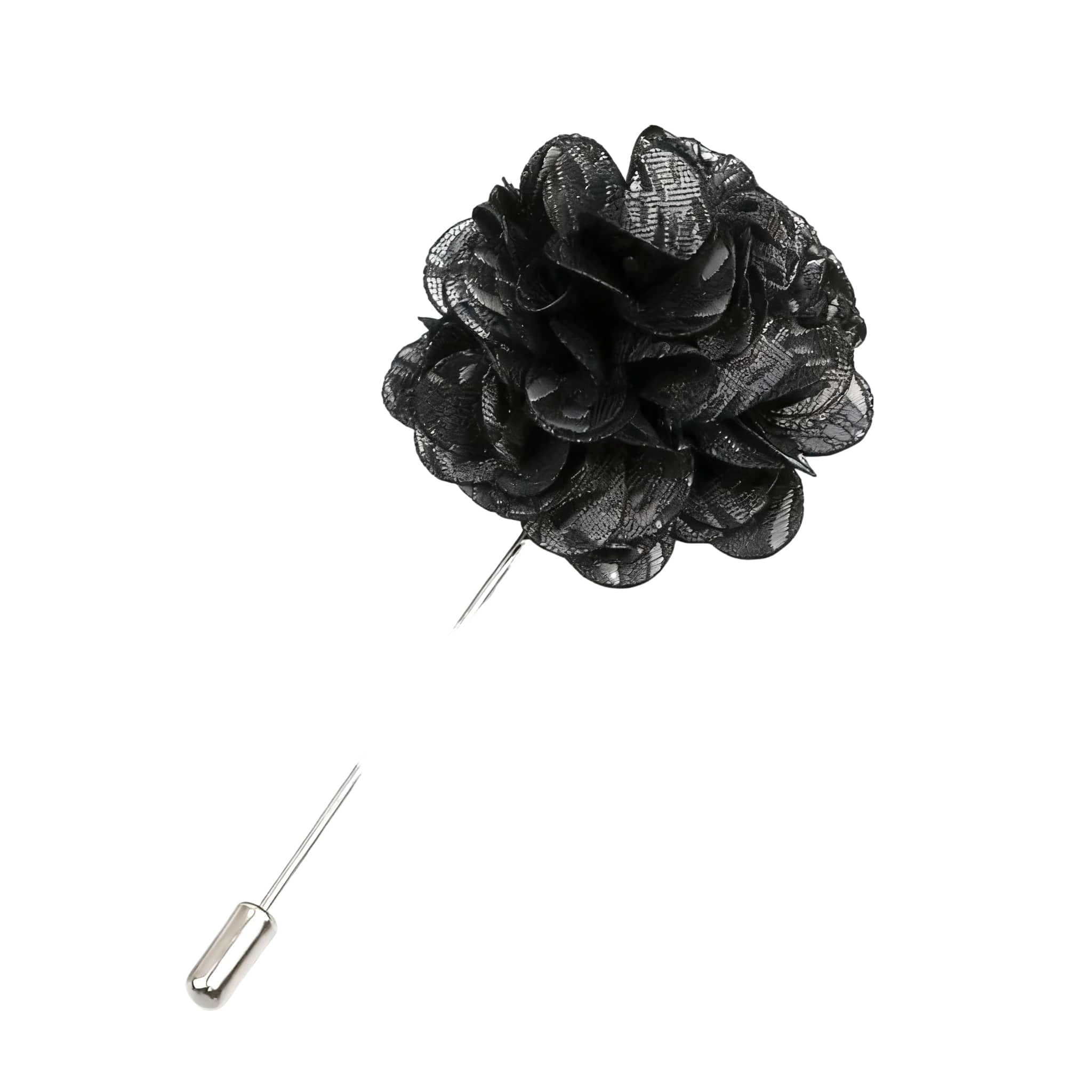 Black Gray Woven Lapel Pin