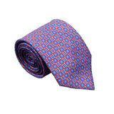 Blue Red Geometric Necktie