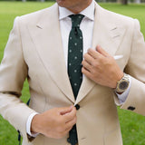 Dark Green With White Dots Necktie