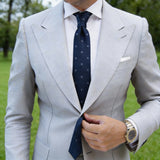 Burgundy With White Polka Dots Necktie