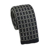 Black Gray Houndstooth Necktie
