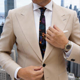 Black With Orange Fireworks Necktie