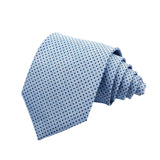 Light Blue With Dark Blue Checkered Necktie
