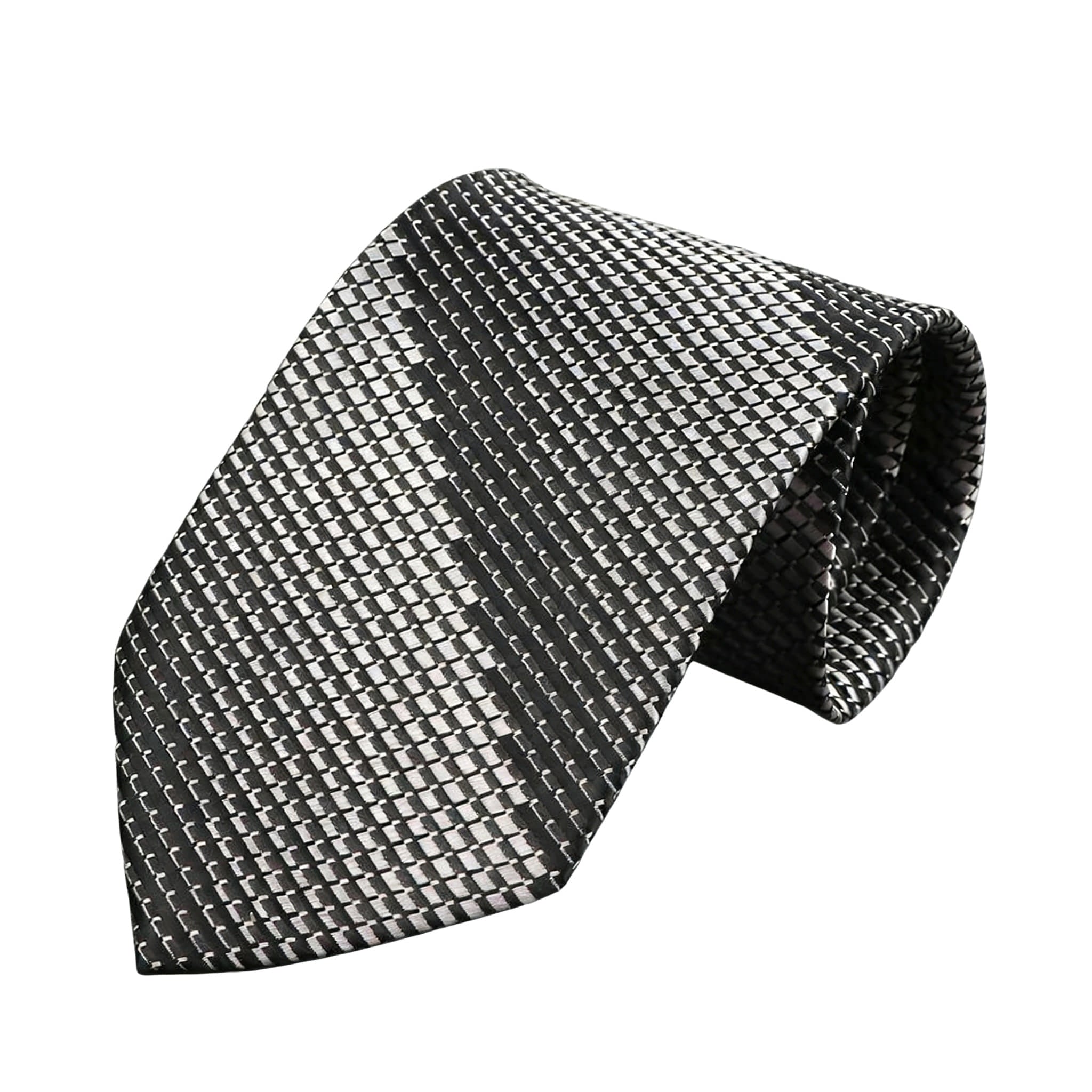 Black White Geometric Necktie