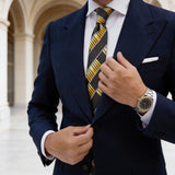 Black With Yellow Plaid Necktie