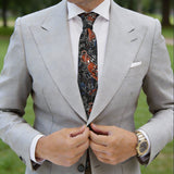 Black With Red Tiger Necktie