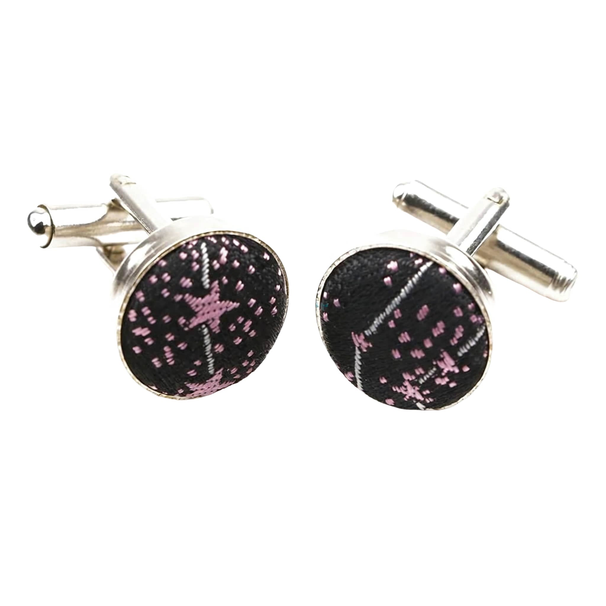 Black Pink Star Cufflink