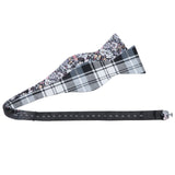Black Base Floral Cotton Hand‑Tied Men's Bow Tie