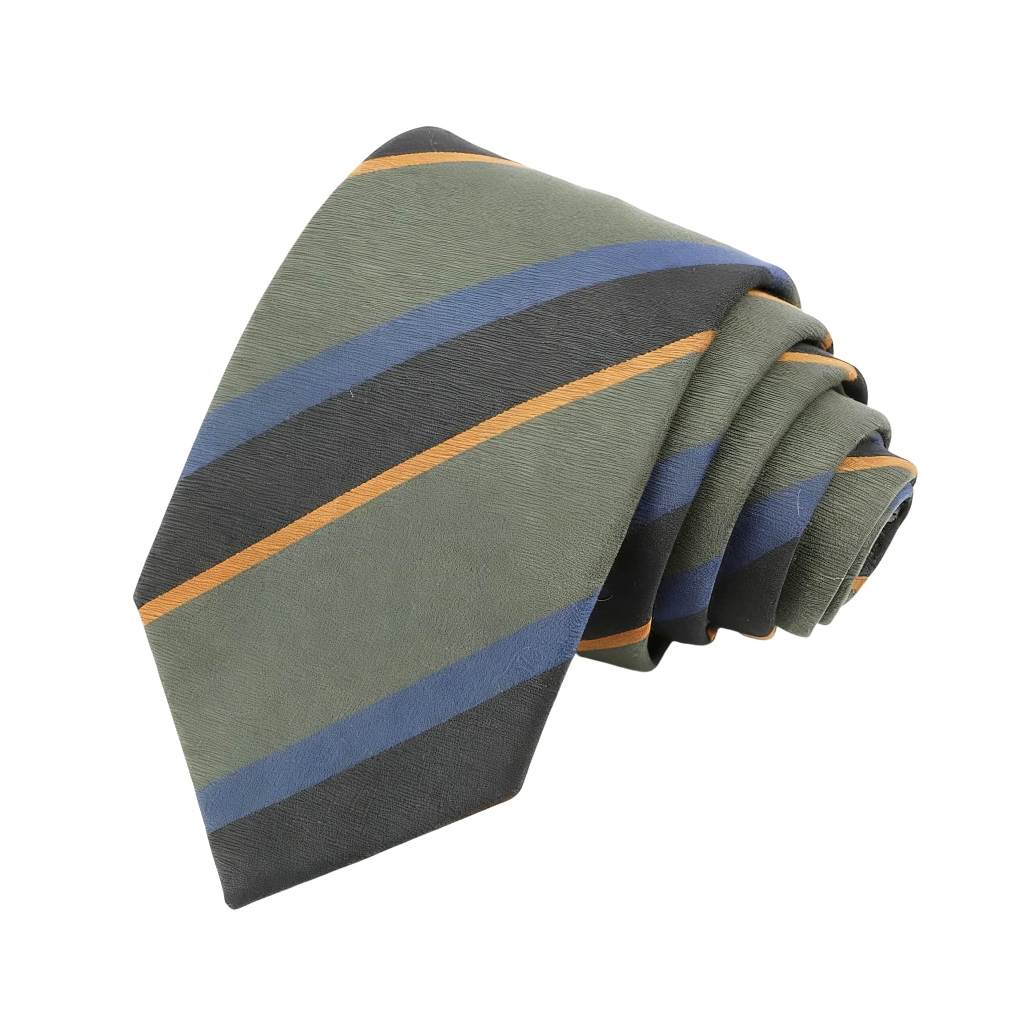 Green Blue Striped Necktie