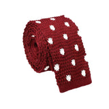 Burgundy White Polka Dot Necktie