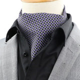 Purple Black Geometric Ascot