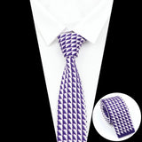 ZONFAZ Fashion Men's Colourful Knitted Tie Skinny Striped Knit Necktie