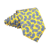 Yellow Blue Paisley Necktie