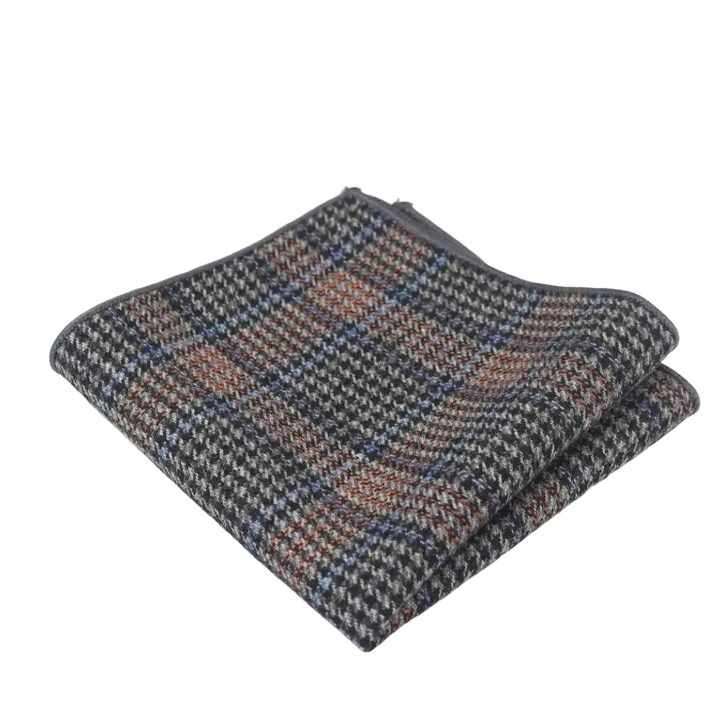 Dark Gray With Plaid Necktie
