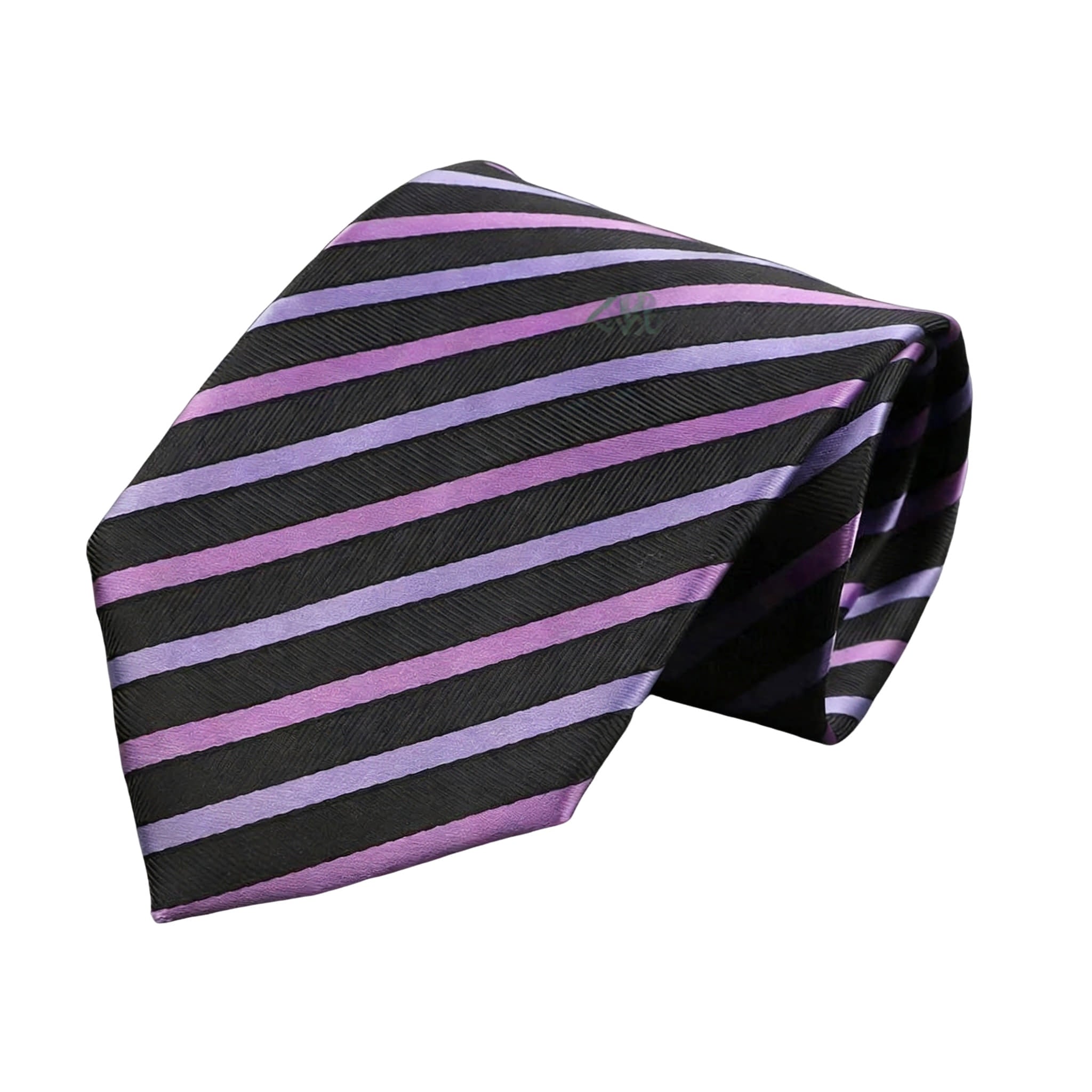 Black Purple Striped Necktie