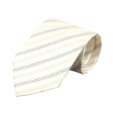 Beige Brown Striped Necktie
