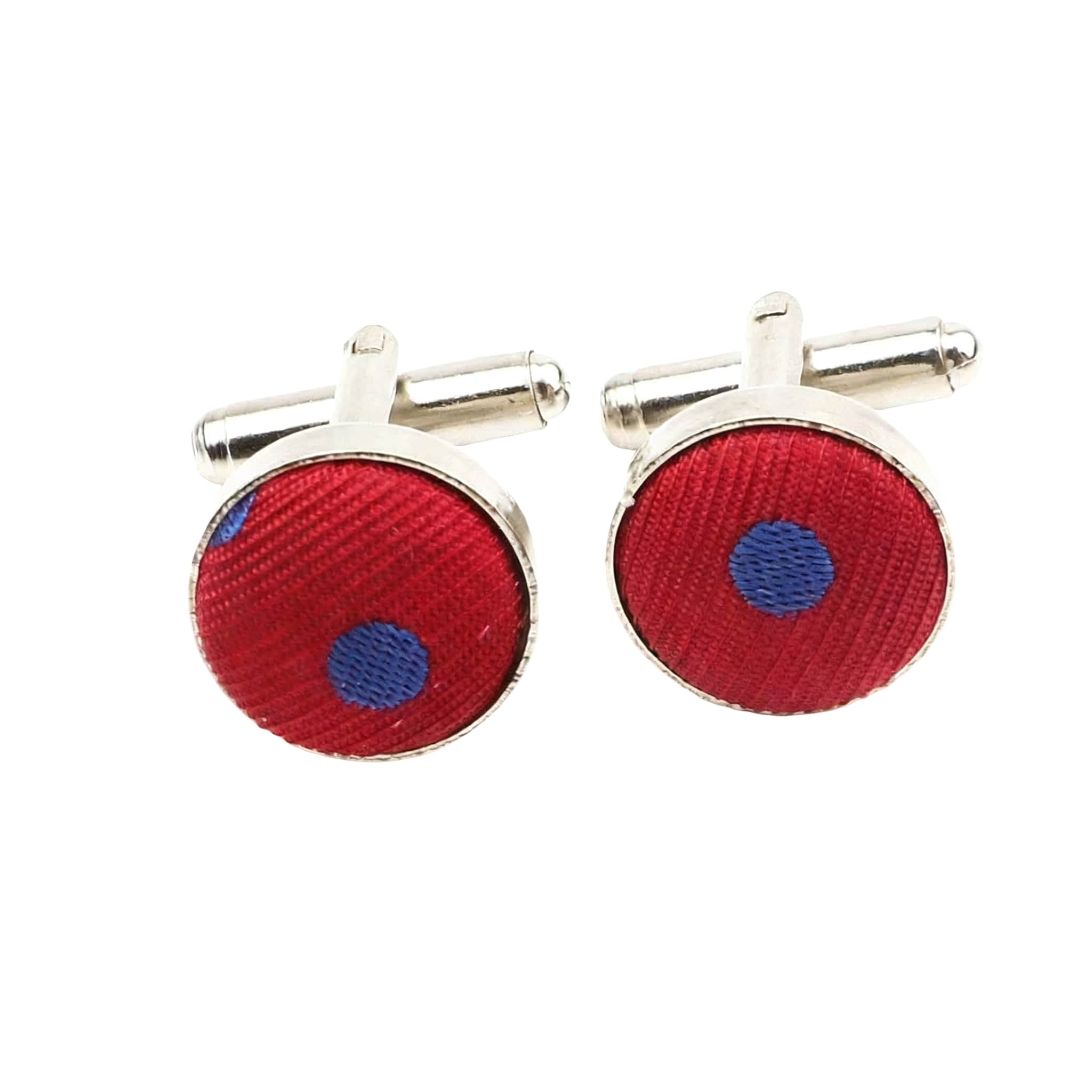 Red Blue Dotted Cufflink