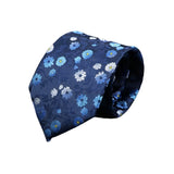 Navy Blue Blue Floral Necktie