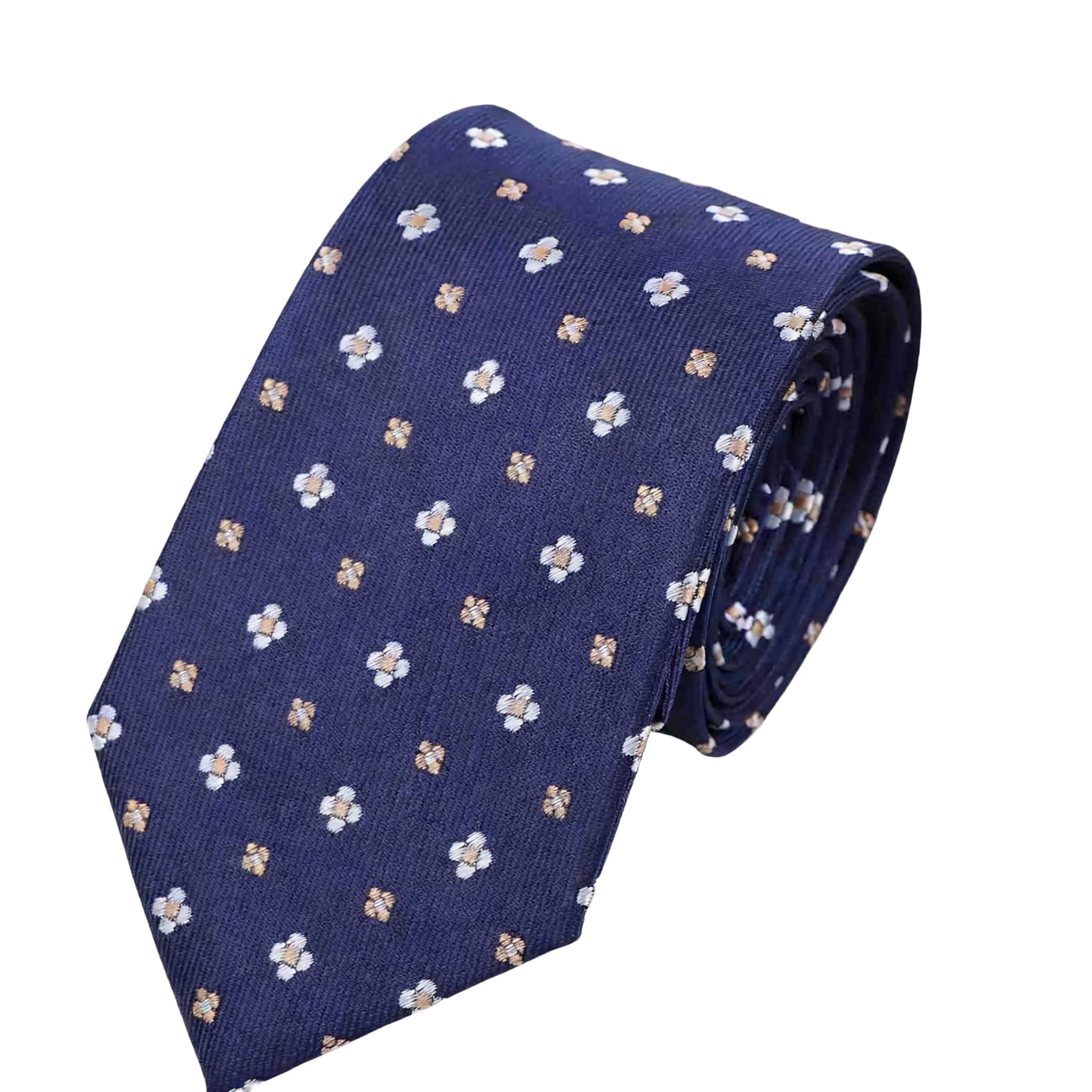 Navy Blue Floral Tie